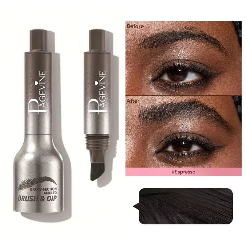 3D Dye Eyebrow Pencil – Waterproof, Smudge-Proof Brow Enhancer with Large Brush for Natural, Long-Lasting Black and Brown Brows